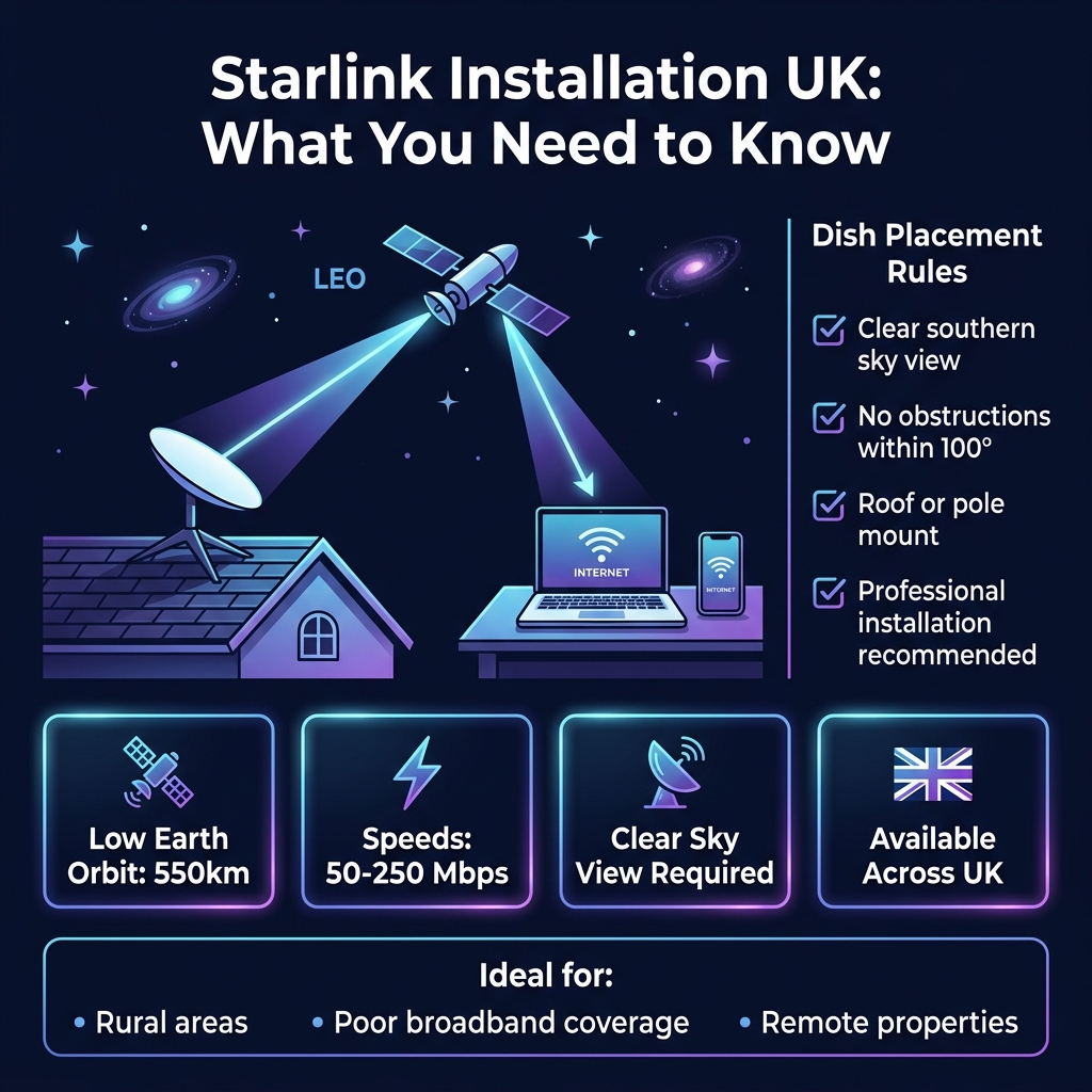 Starlink Installation UK: Complete Guide for 2026 Infographic