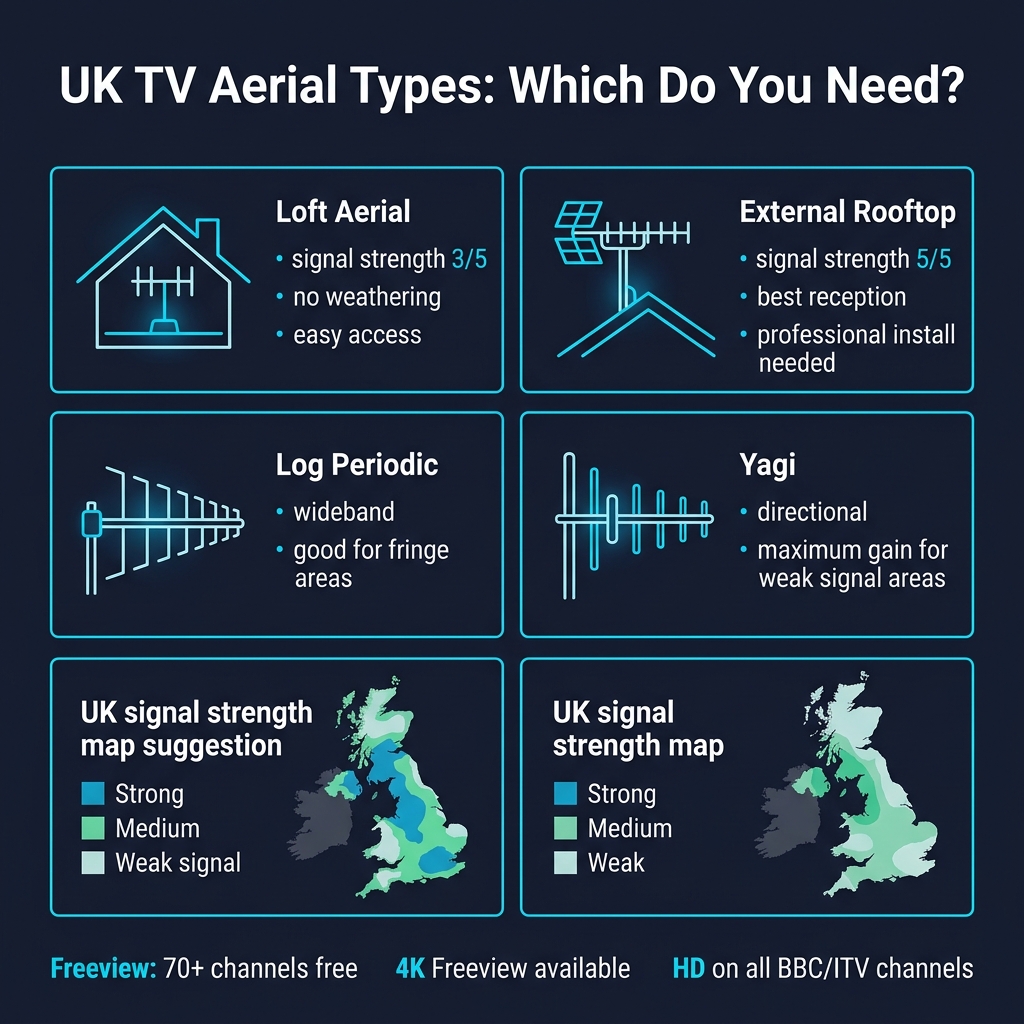 TV Aerial Installation UK: Everything You Need to Know (2026) Infographic
