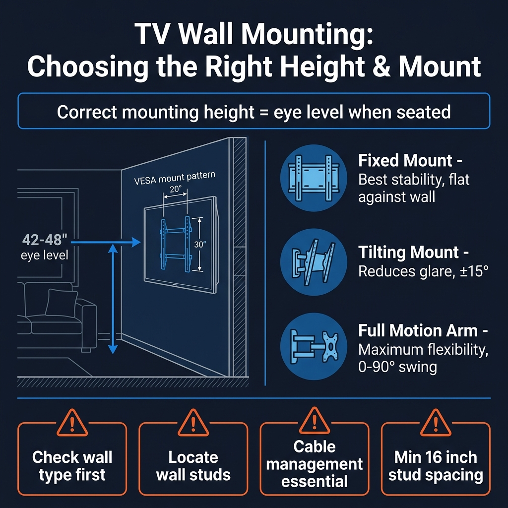 TV Wall Mounting UK: The Complete 2026 Guide Infographic